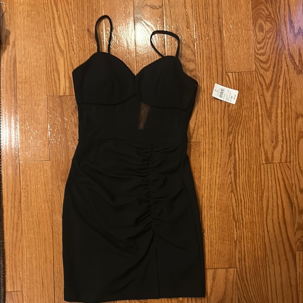 Windsor Black Bodycon Mini Dress Spaghetti Strap